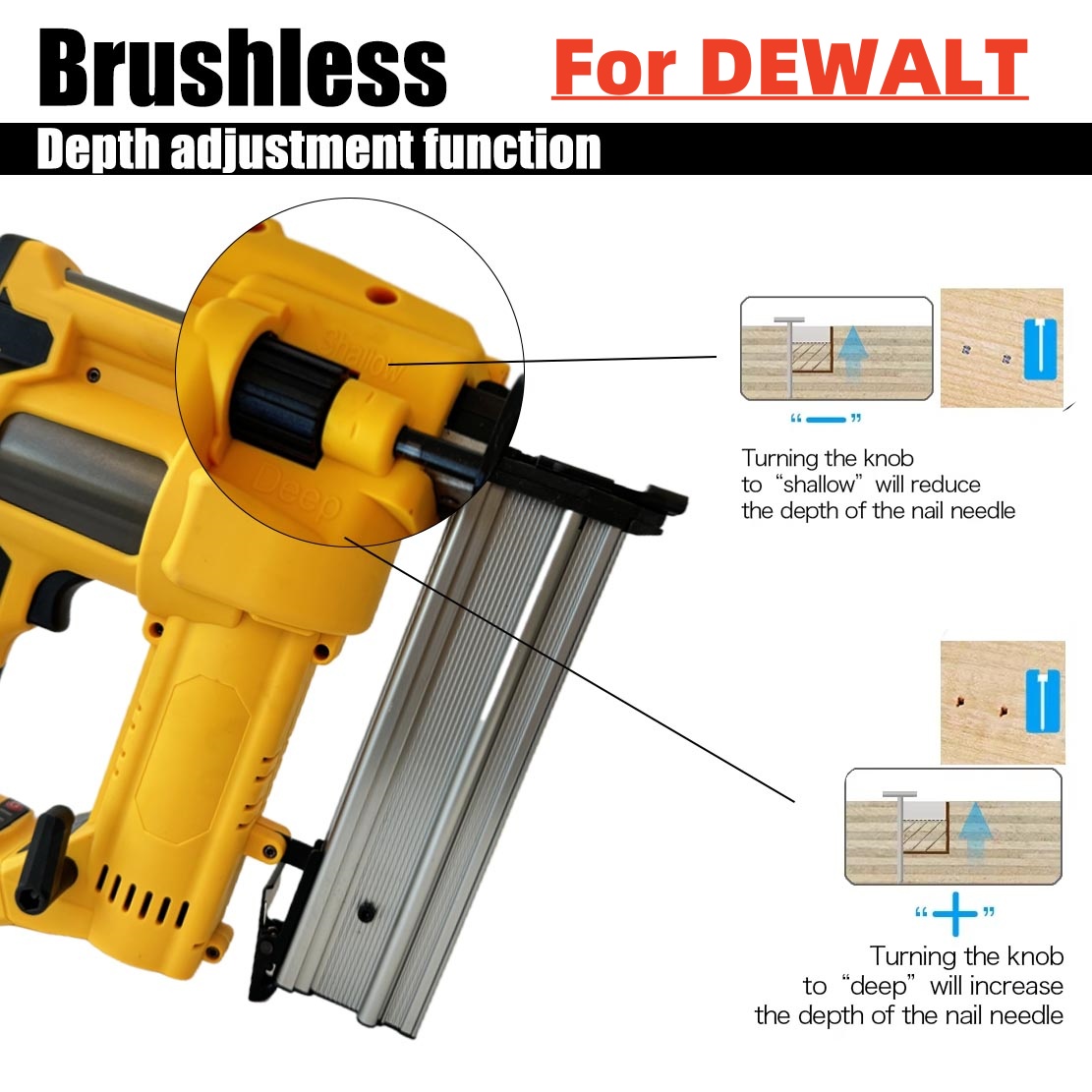 Nail Gun Brad - 2in1 Brushless Electric Nail Gun F15-F50