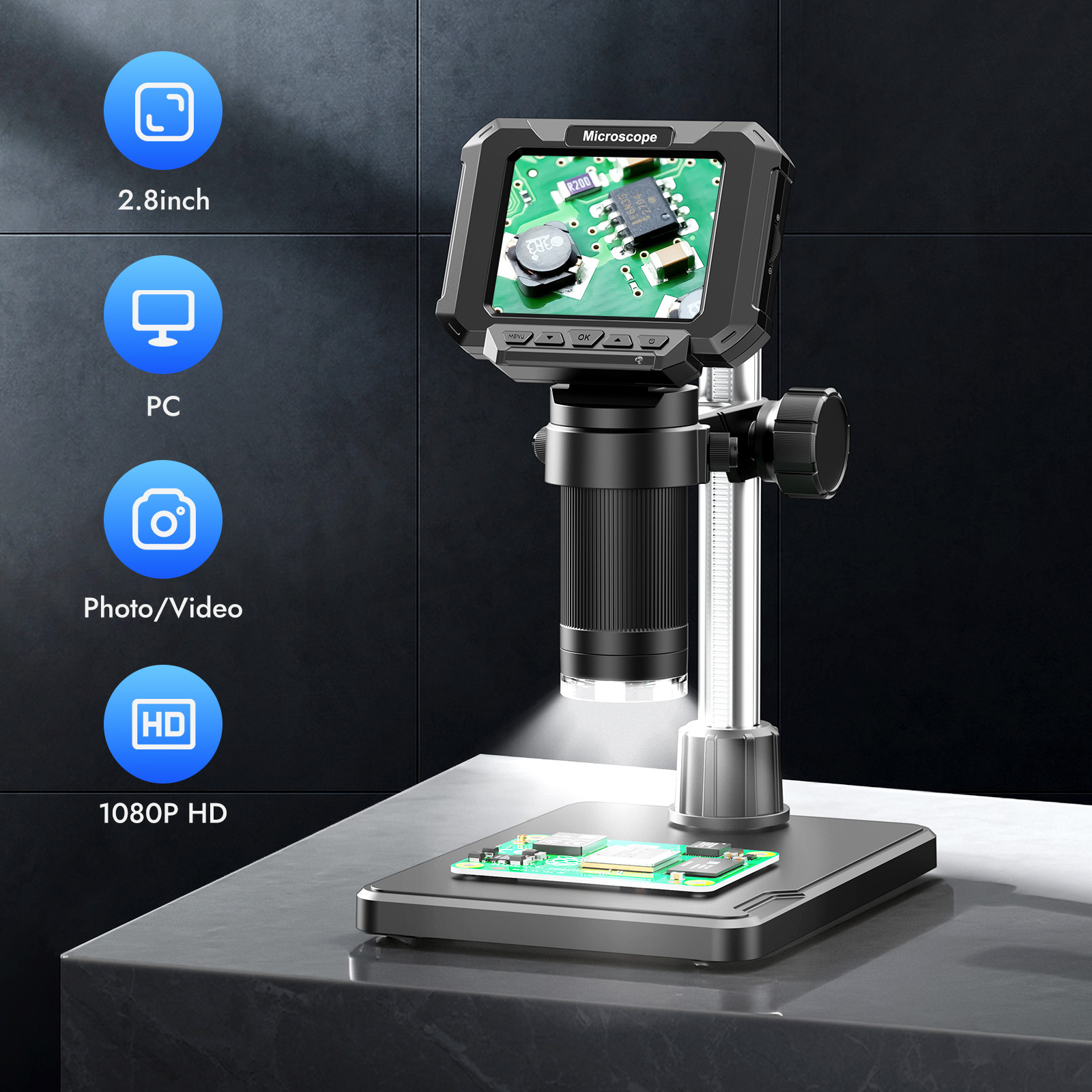 2.8inch Digital Coin Microscop - огляд і ціна Power Tools Video