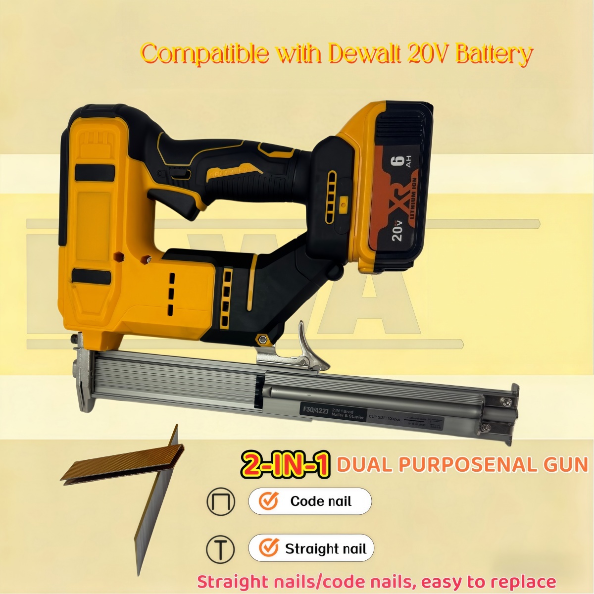 2-IN-1 Brushless Cordless Brad - огляд і ціна Nail Gun Brad