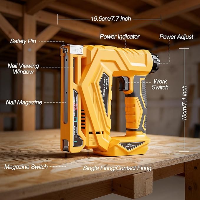 YEARTOP 2 Mode Electric Nailer - огляд і ціна Nail Gun Brad
